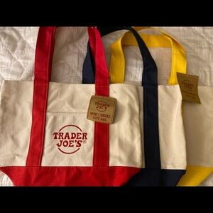 Trader Joe’s Mini Canvas Totebags set of 3.